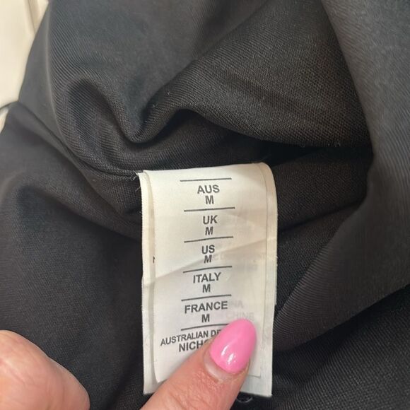 Nicholas Black and White Striped Bodysuit Sz M Like New - Picture 9 of 11